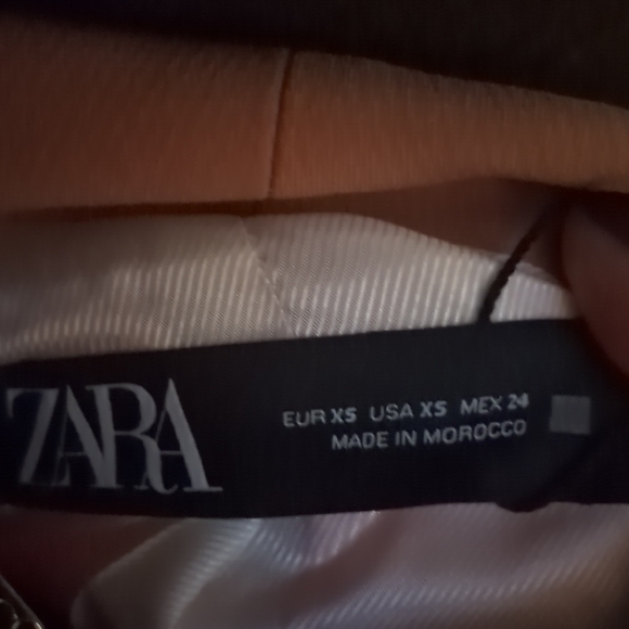 Zara Double-Breasted Blazer in Peach - Picture 3 of 4